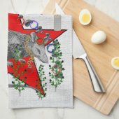 ラットの神 キッチンタオル (四つ折り)