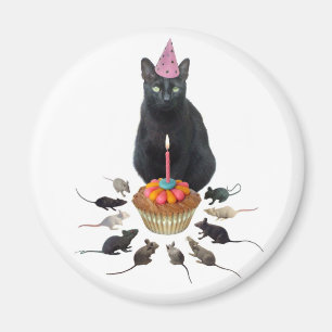 ラットの誕生日の黒猫 マグネット