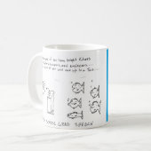 ラットの食糧コーヒー・マグ: 魚の卒業生 コーヒーマグカップ (正面左)