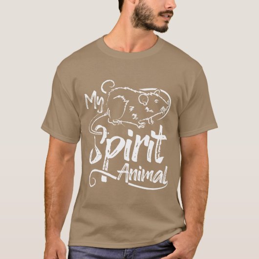 ラットは私の精神動物で面白い Tシャツ (正面)