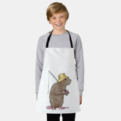 ラットアット魚釣りと魚釣り エプロン (着用した状態)