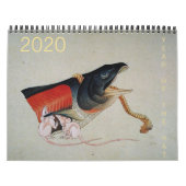 ラットイヤー中国のアジア美術〔占星術の〕十二宮図のカレンダーカスタム カレンダー (カバー)