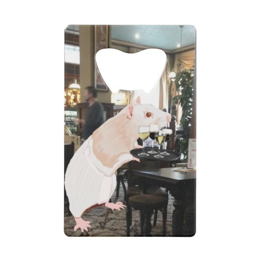 ラットウェイター超現実的 クレジットカード栓抜き (正面)