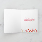 ラットウ中国のォーターの色の幸せな新年 シーズンカード (内部)