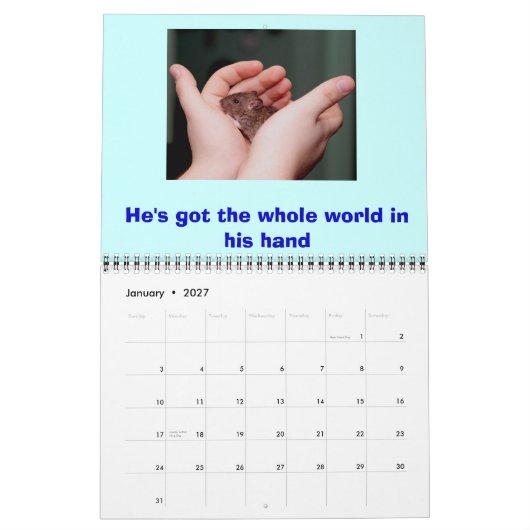 ラットカレンダー カレンダー (1月 2027)