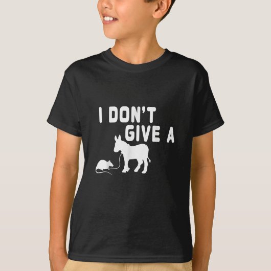 ラットギフトを気にしない面白いロバ、動物ジョーク Tシャツ (正面)