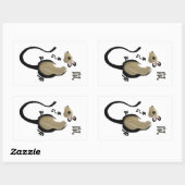 ラットシールの年 長方形シール (シート)