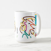 ラットズネスト抽象芸術アモダンートイラストレーションマグ コーヒーマグカップ (正面右)