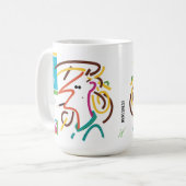 ラットズネスト抽象芸術アモダンートイラストレーションマグ コーヒーマグカップ (正面左)