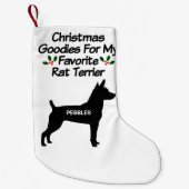 ラットテリアお気に入りのドッグのクリスマス スモールクリスマスストッキング (正面)