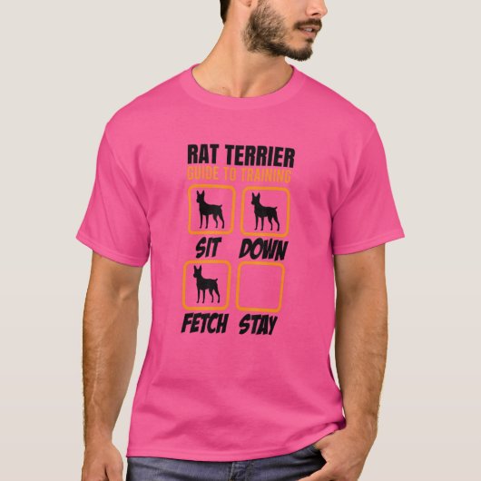 ラットテリアのしつけガイド 犬の飼い主 Tシャツ (正面)