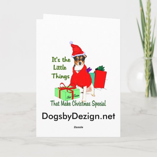 ラットテリアのクリスマスのギフト シーズンカード (裏面)