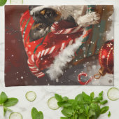ラットテリアのクリスマス キッチンタオル (折り畳み)