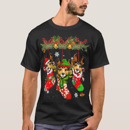 ラットテリアインソックスクリスマスサンタハットクリスマス Tシャツ (正面)