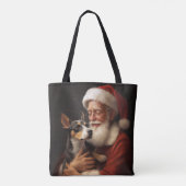 ラットテリアウィズサンタクロースフェスティバルクリスマス トートバッグ (裏面)