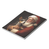 ラットテリアウィズサンタクロースフェスティバルクリスマス ノートパッド (回転)