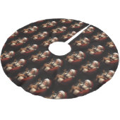 ラットテリアウィズサンタクロースフェスティバルクリスマス ブラッシュドポリエステルツリースカート (アングル)