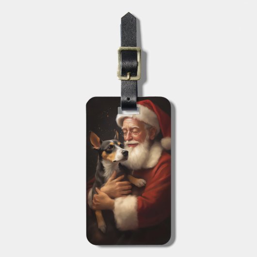 ラットテリアウィズサンタクロースフェスティバルクリスマス ラゲッジタグ (正面縦)