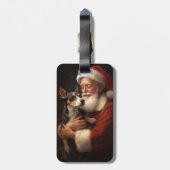 ラットテリアウィズサンタクロースフェスティバルクリスマス ラゲッジタグ (裏面縦)