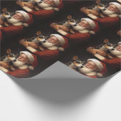 ラットテリアウィズサンタクロースフェスティバルクリスマス ラッピングペーパー (角)