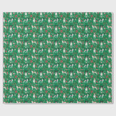 ラットテリアクリスマスドッグズホリデー ラッピングペーパー (フラット)