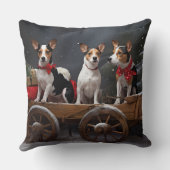 ラットテリアスノイそりクリスマスデコール クッション (裏面)