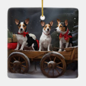 ラットテリアスノイそりクリスマスデコール セラミックオーナメント (裏面)