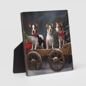 ラットテリアスノイそりクリスマスデコール フォトプラーク (正面)