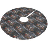 ラットテリアスノイそりクリスマスデコール ブラッシュドポリエステルツリースカート (アングル)