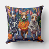 ラットテリアトリックまたはトリートハロウィーンコスチューム クッション (裏面)