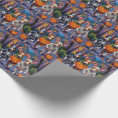 ラットテリアトリックまたはトリートハロウィーンコスチューム ラッピングペーパー (角)