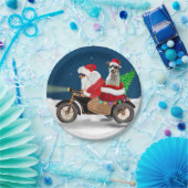 ラットテリアドッグクリスマスサンタクロース ペーパープレート (パーティー)