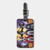 ラットテリアドッグスパンプキンハロウィンおもしろい ラゲッジタグ (正面縦)