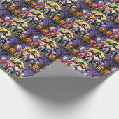 ラットテリアドッグスパンプキンハロウィンおもしろい ラッピングペーパー (角)