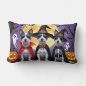 ラットテリアドッグスパンプキンハロウィンおもしろい ランバークッション (正面)