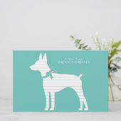 ラットテリアドッグパピー 便箋 (スタンド正面)