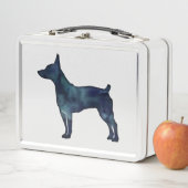 ラットテリアドッグブリードシルエット黒水色 メタルランチボックス (インサイチュ)
