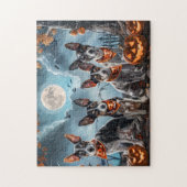 ラットテリアハロウィン不気味 ジグソーパズル (縦)