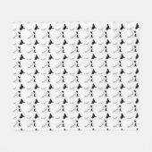 ラットテリアベーシック品種シルエットイラストレーション フリースブランケット (正面(横))