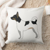 ラットテリアベーシック品種シルエットデザイン クッション (ブランケット)