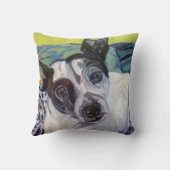 ラットテリアペットポートレートの枕 クッション (裏面)