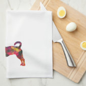 ラットテリア幾何カラフルパターンシルエット キッチンタオル (四つ折り)