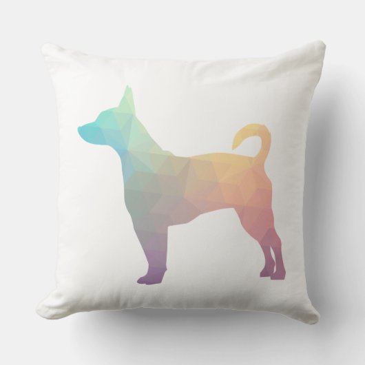 ラットテリア幾何カラフルパターンシルエット クッション (正面)