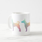 ラットテリア幾何カラフルパターンシルエット コーヒーマグカップ (正面左)