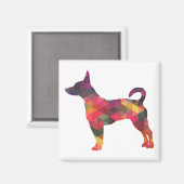 ラットテリア幾何カラフルパターンシルエット マグネット (正面/裏面)