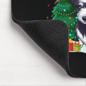 ラットテリア愛犬家サンタハット醜いクリスマスソフトウェア マウスパッド (コーナー)