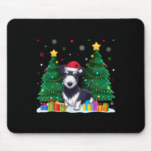 ラットテリア愛犬家サンタハット醜いクリスマスソフトウェア マウスパッド