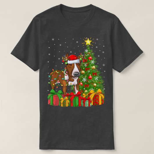 ラットテリア照明クリスマスツリーサンタラットテリアC Tシャツ (デザイン正面)