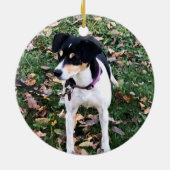 ラットテリア犬のクリスマスオーナメント セラミックオーナメント (裏面)