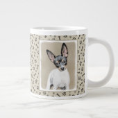 ラットテリア絵画ズ – かわいいオリジナルドッグアート ジャンボコーヒーマグカップ (右)